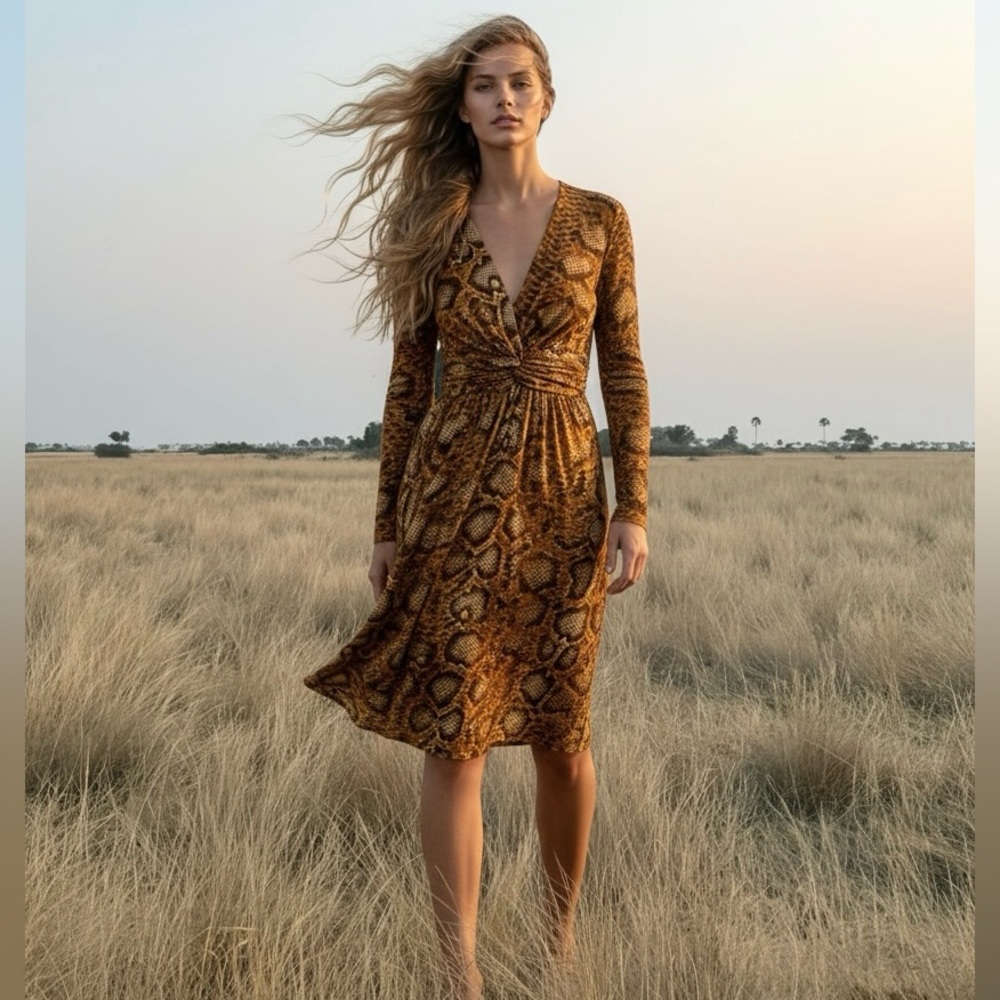 Altuzarra Leopard Python Print Dress - image 1
